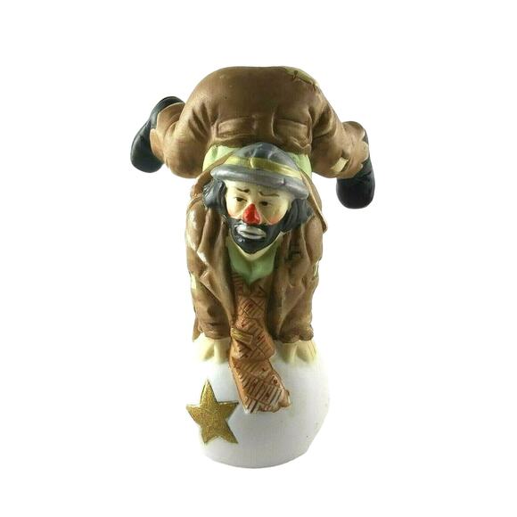 Emmett Kelly Statue Clown On A Ball Flambro - Picture 1 of 8
